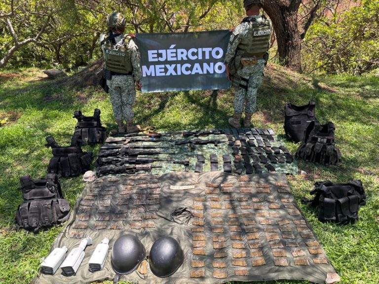 Ejército Mexicano aseguró armamento en Salvador Escalante