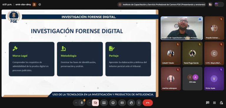 Impulsa FGE especialización tecnológica para fortalecer las investigaciones criminales