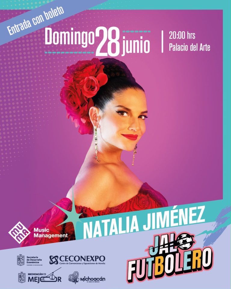 Natalia Jiménez cerrará con broche de oro los conciertos del Jalo Futbolero en el Palacio del