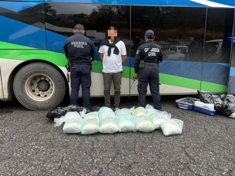 Aseguran Guardianes del Camino más de 27 kg de mariguana en la Autopista Siglo XXI