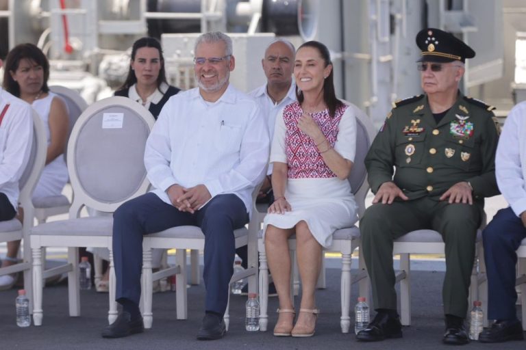 Bedolla y Sheinbaum honran a la Marina Armada desde Michoacán