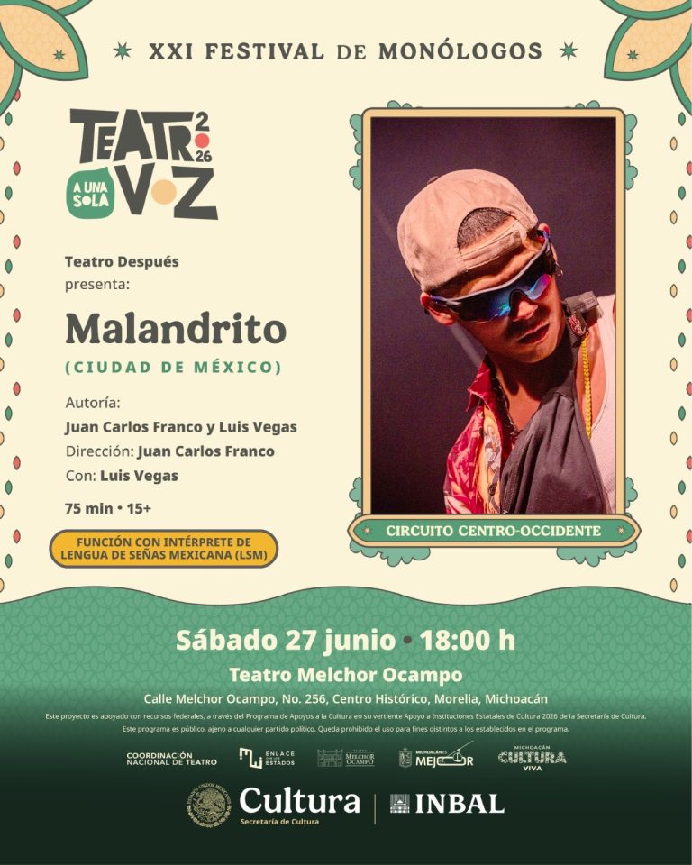 ¡Teatro gratuito este fin de semana! Disfruta del Festival de Monólogos en el Teatro Ocampo