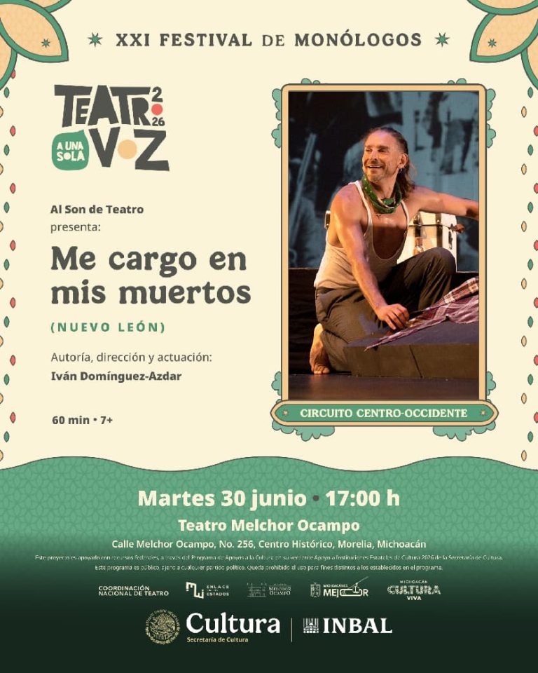 Disfruta de la última función del Festival de Monólogos con la obra “Me Cargo en mis Muertos”