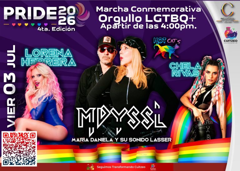 Cuitzeo celebrará el Mes del Orgullo con Lorena Herrera y María Daniela y su Sonido Láser