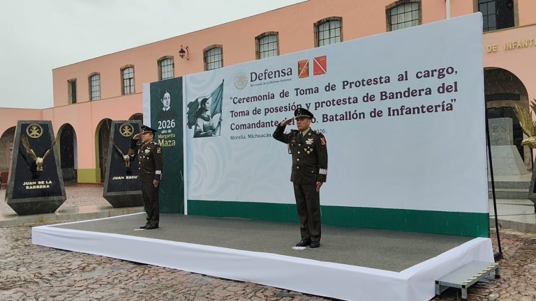 Toma protesta Comandante del 12/o. Batallón de Infantería en Michoacán