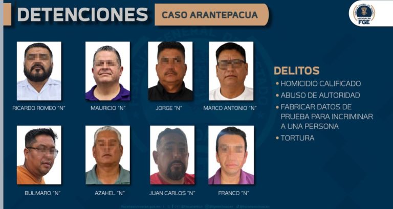 FGE detiene a octavo implicado en caso Arantepacua; continúa investigación sin impunidad