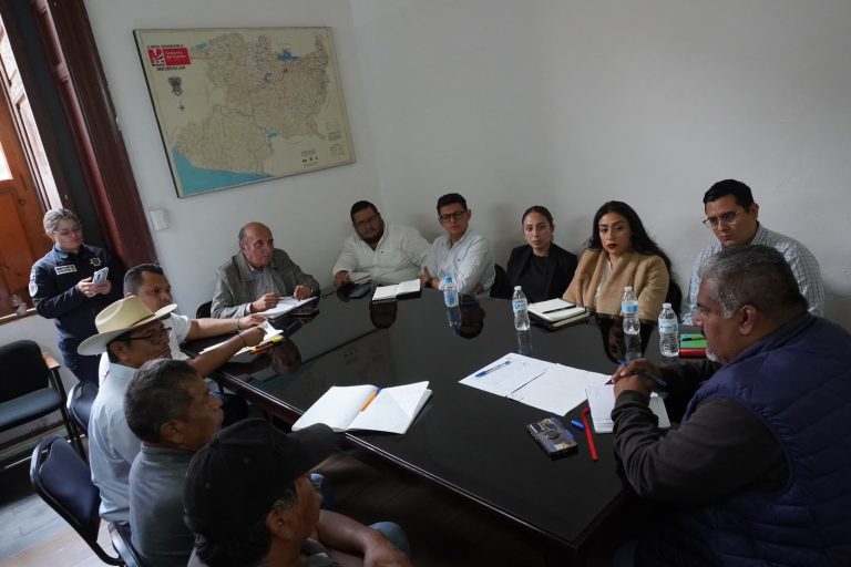 Participa FGE en mesa de trabajo para atender problemática de tala ilegal en Calzontzin