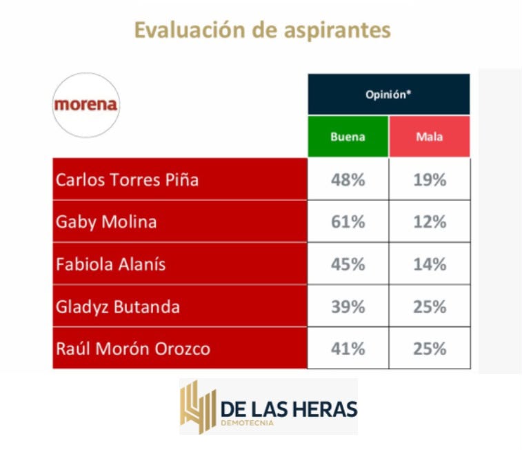 Gaby Molina, la aspirante de Morena con la mejor opinión