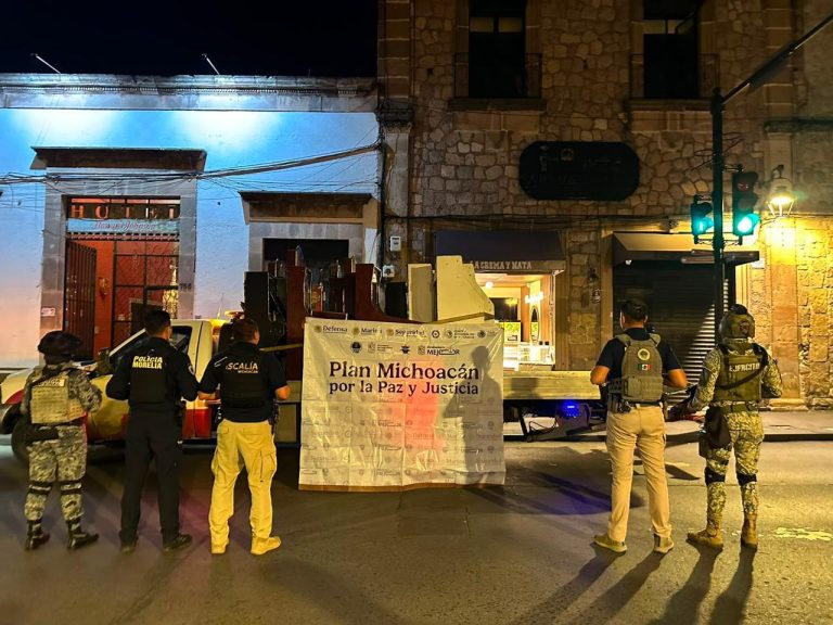 Catea FGE inmueble en el Centro de Morelia; asegura 16 máquinas tragamonedas, droga y detiene a una mujer