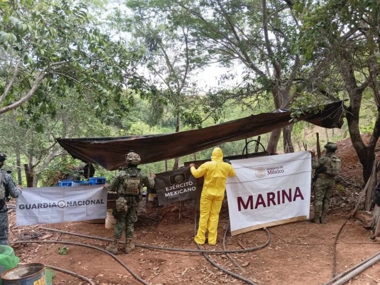Marina localiza e inhabilita laboratorio clandestino en Arteaga, Michoacán