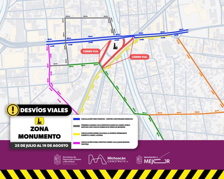 Conoce los ajustes viales en la zona del Obelisco por obras del teleférico y Morebús