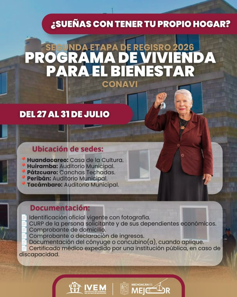 Inicia segunda etapa del registro de Vivienda para el Bienestar; conoce sedes, fechas y requisitos