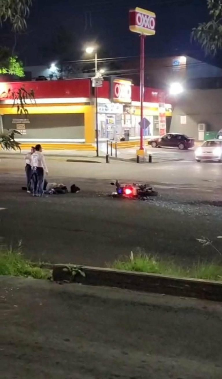 Motociclista resulta lesionado tras accidente en la avenida Madero Poniente de Morelia
