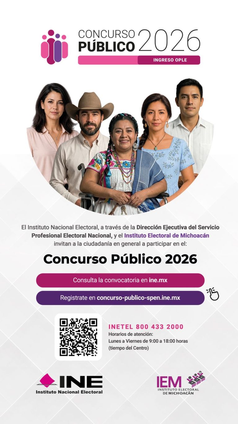 ¿Quieres formar parte del IEM? Inicia la convocatoria para ingresar al Servicio Profesional Electoral Nacional