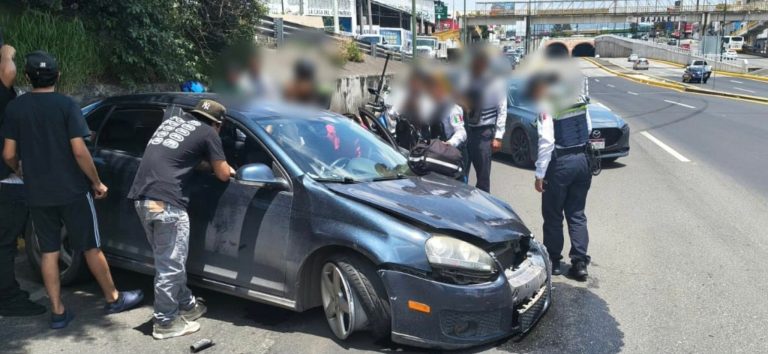Accidente automovilístico deja un herido en el Libramiento Oriente de Morelia