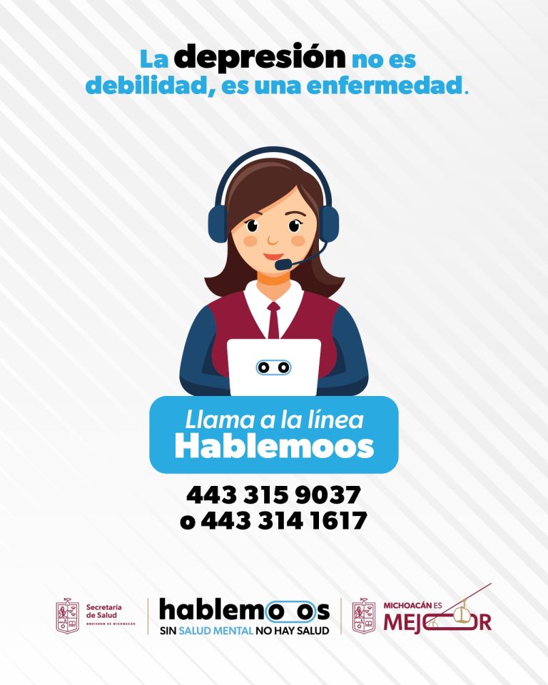 ¿Necesitas apoyo emocional? Recuerda que la línea Hablemoos para apoyo psicológico atiende las 24 horas