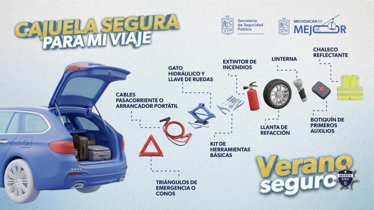 Esto es lo que debes llevar en la cajuela para viajar seguro por carretera 