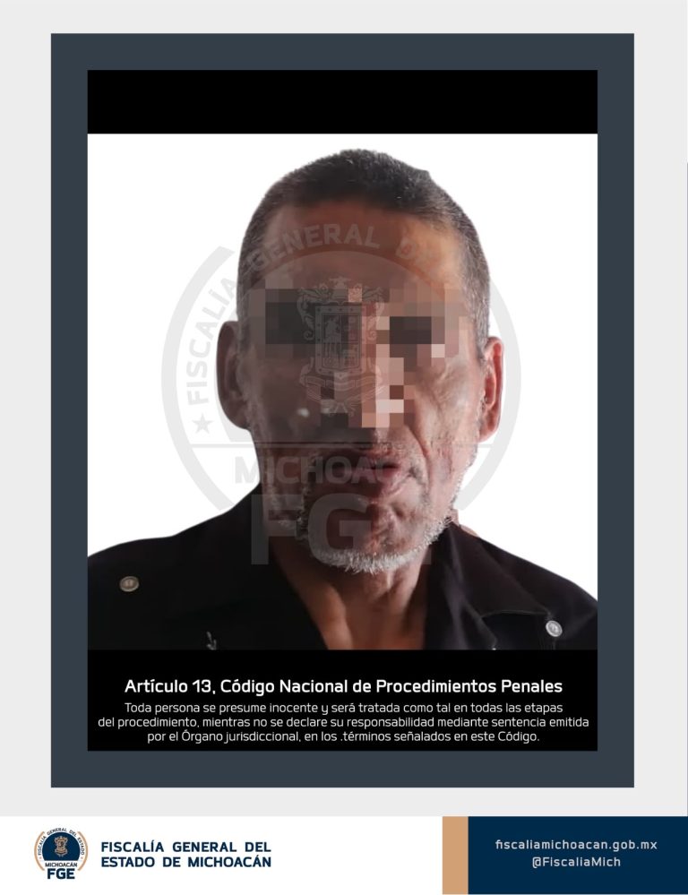 FGE obtiene sentencia de 82 años de prisión contra responsable de secuestro agravado en Morelia