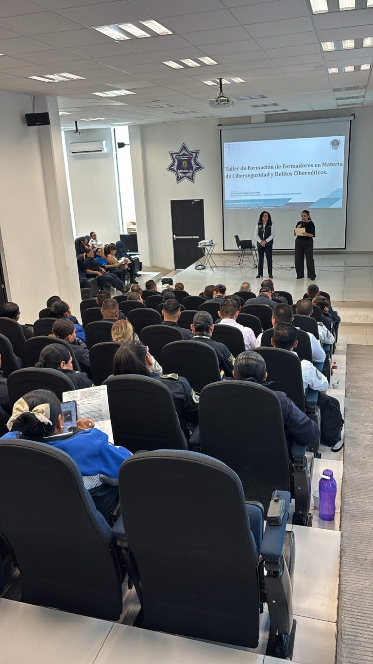 Capacita FGE a 100 elementos de la Policía de Morelia en ciberseguridad y atención de delitos digitales