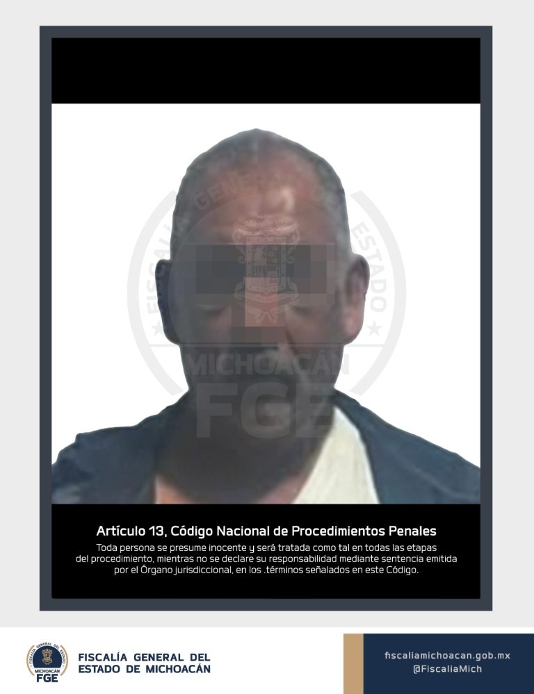 Cumplimenta FGE orden de aprehensión contra presunto responsable de homicidio ocurrido en Puruándiro