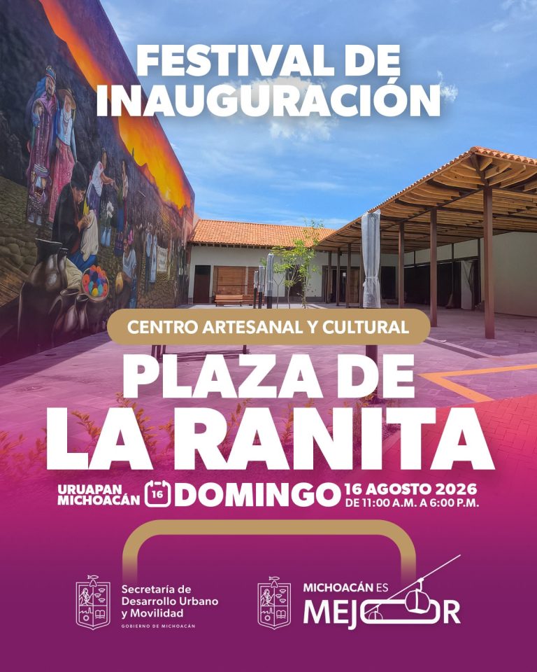 Plaza de La Ranita en Uruapan, un nuevo espacio para la cultura y la convivencia