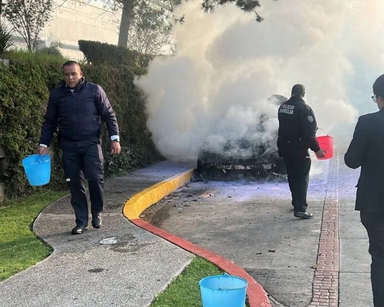 Incendio de vehículo moviliza a cuerpos de emergencia en la zona de Altozano