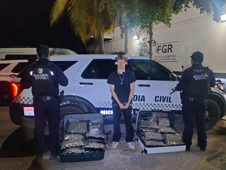 Guardianes del Camino aseguran más de 20 kg de marihuana en Lázaro Cárdenas