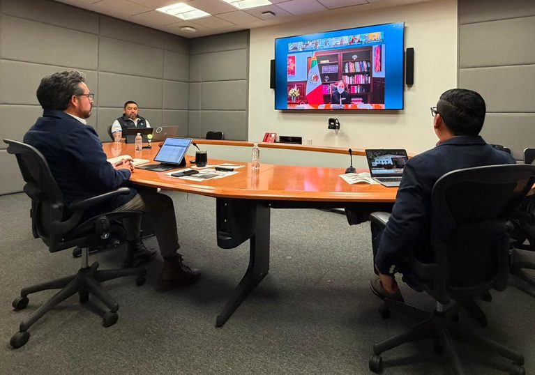 Encabeza Sheinbaum reunión virtual con cubrebocas tras presentar cuadro de gripe