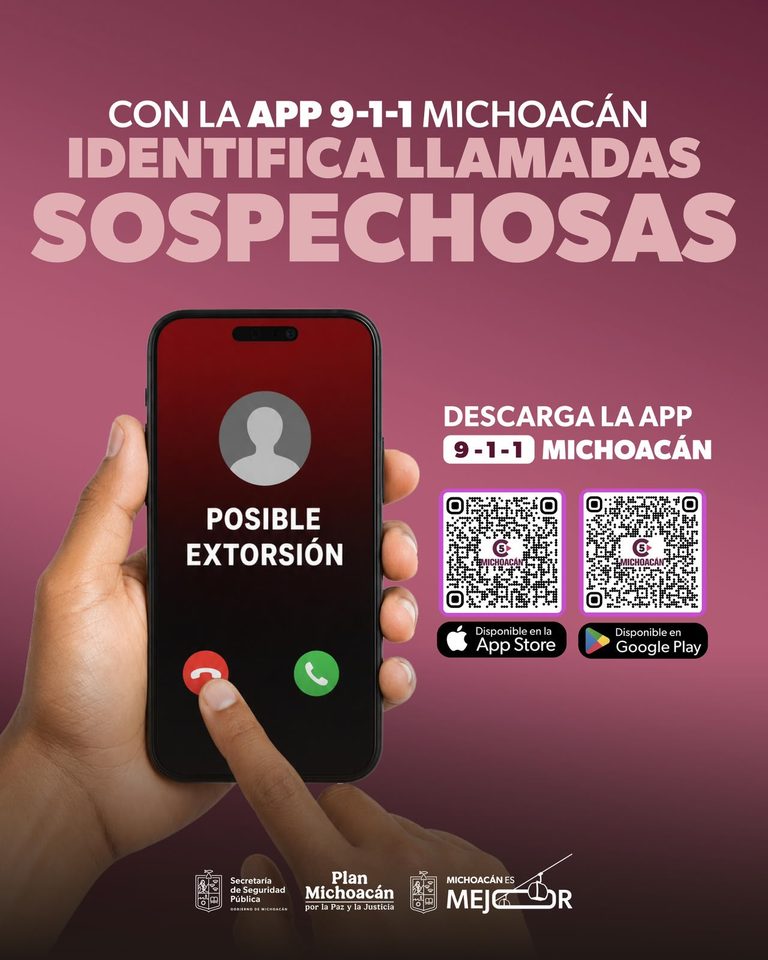 Convierte tu celular en una herramienta contra la extorsión con la App 911 Michoacán