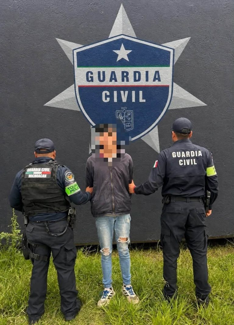 GC detiene a sujeto y le asegura marihuana, al norte de Morelia