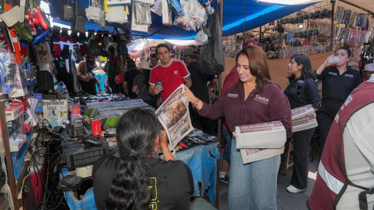 Brigadas morenistas de Gladyz Butanda inundan “El Audi” en defensa de la 4T