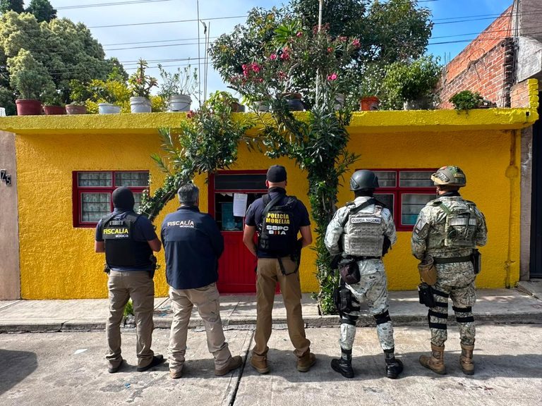 En cateos realizados en Morelia, asegura FGE dos inmuebles, narcóticos y detiene a una persona