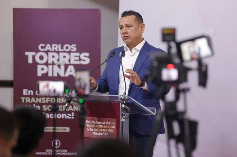 Torres Piña único aspirante con controles de confianza aprobados rumbo la definición de la Coordinación de la Defensa de la Cuarta Transformación, en Michoacán