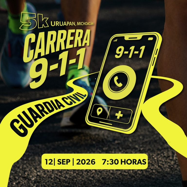 Carrera 911 llevará a las calles de Uruapan la prevención contra la extorsión