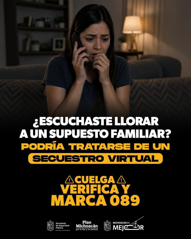 Extorsión en Michoacán se castiga con penas de 15 a 25 años de prisión: SSP