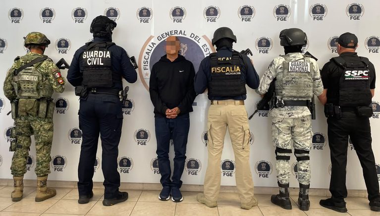 FGE, SSP y autoridades federales detienen en Morelia a “El Señor de la T”