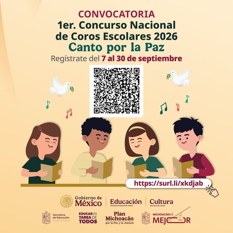 SEE llama a formar coros escolares para promover la cultura de paz en Michoacán